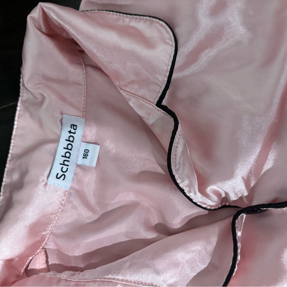 Pink silk pjs
